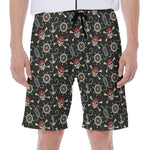 Pirate Theme Pattern Print Men's Beach Shorts