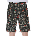 Pirate Theme Pattern Print Men's Beach Shorts