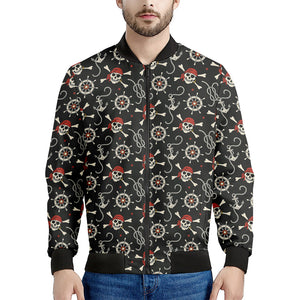 Pirate Theme Pattern Print Men's Bomber Jacket