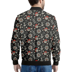 Pirate Theme Pattern Print Men's Bomber Jacket