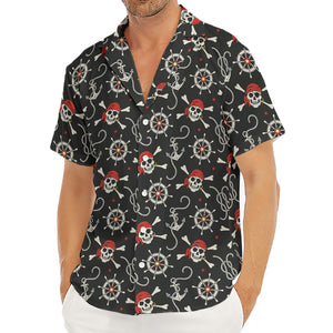 Pirate Theme Pattern Print Men's Deep V-Neck Shirt