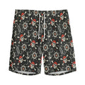 Pirate Theme Pattern Print Men's Athletic Shorts