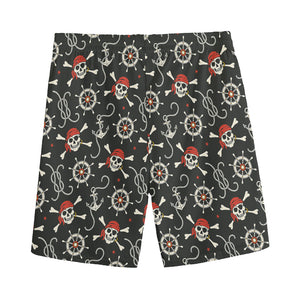 Pirate Theme Pattern Print Men's Sports Shorts