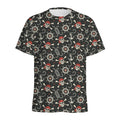 Pirate Theme Pattern Print Men's Athletic T-Shirt
