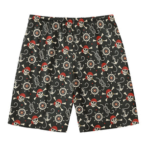 Pirate Theme Pattern Print Men's Swim Trunks