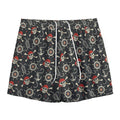 Pirate Theme Pattern Print Mesh Shorts