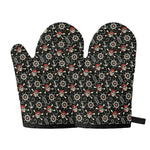 Pirate Theme Pattern Print Oven Mitts