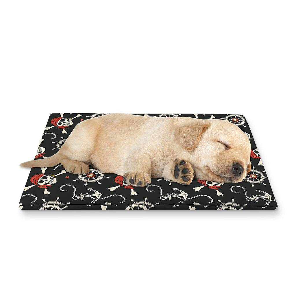 Pirate Theme Pattern Print Pet Cooling Mat Cover