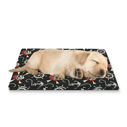 Pirate Theme Pattern Print Pet Cooling Mat Cover