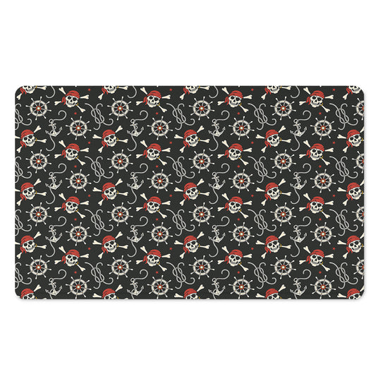 Pirate Theme Pattern Print Polyester Doormat