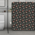 Pirate Theme Pattern Print Polyester Shower Curtain