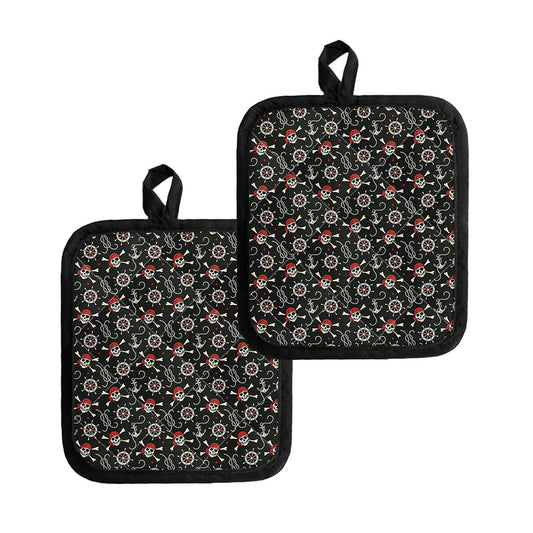 Pirate Theme Pattern Print Pot Holders