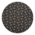 Pirate Theme Pattern Print Round Blanket