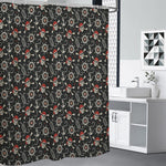 Pirate Theme Pattern Print Shower Curtain