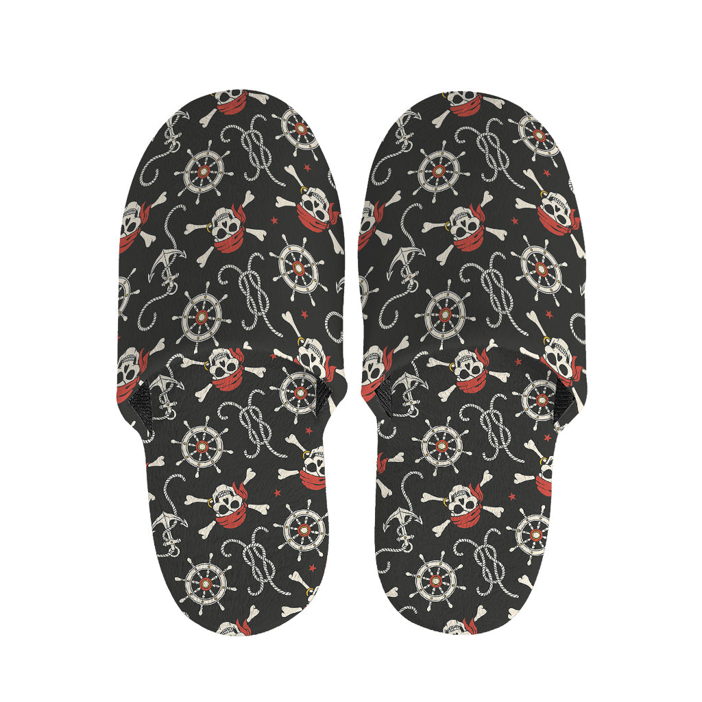 Pirate Theme Pattern Print Slippers