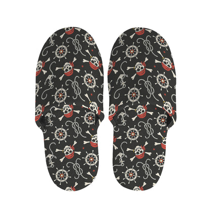 Pirate Theme Pattern Print Slippers