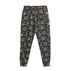 Pirate Theme Pattern Print Sweatpants