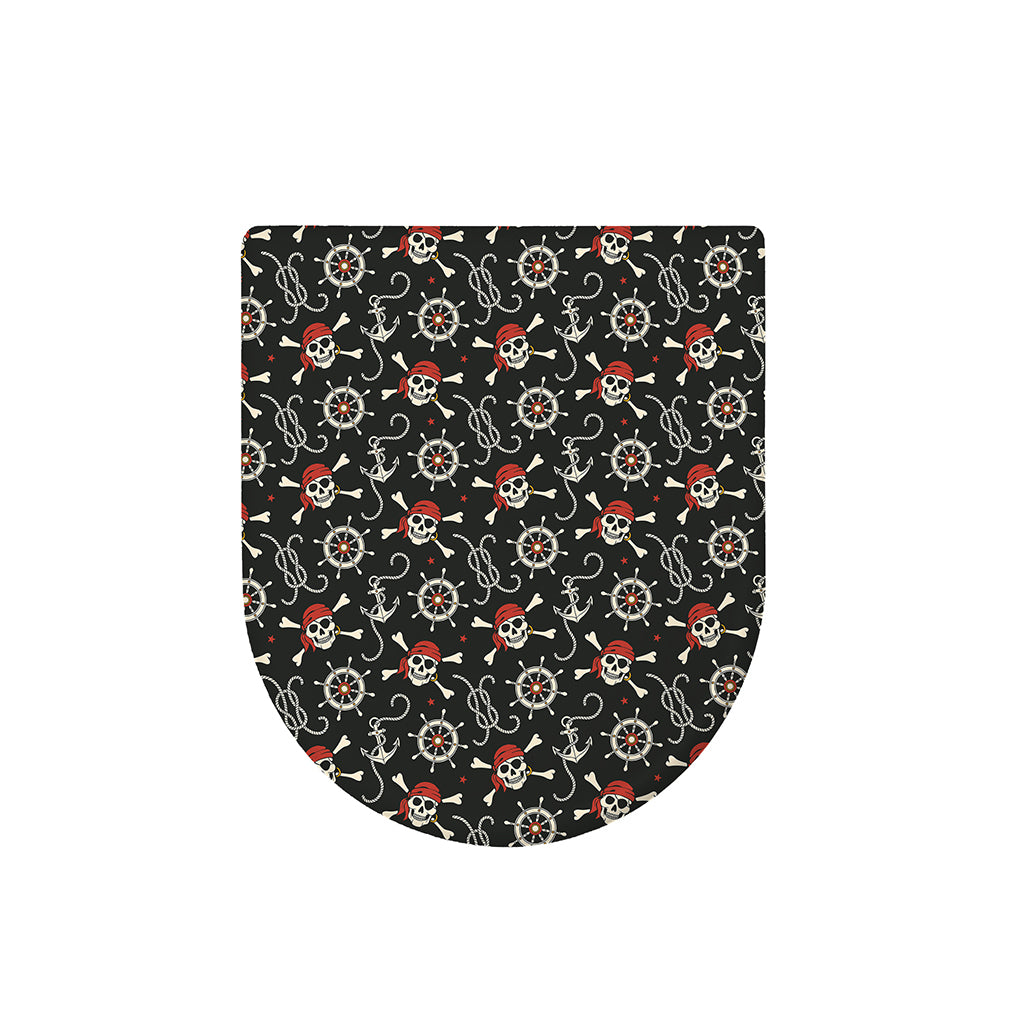Pirate Theme Pattern Print Toilet Lid Cover
