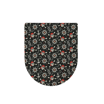 Pirate Theme Pattern Print Toilet Lid Cover