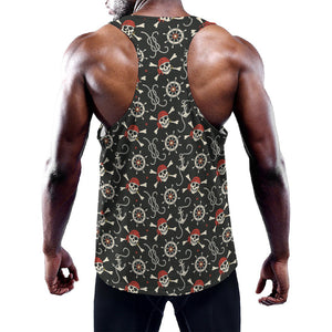 Pirate Theme Pattern Print Training Tank Top