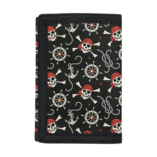 Pirate Theme Pattern Print Trifold Wallet