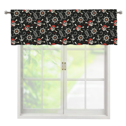 Pirate Theme Pattern Print Window Valance
