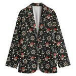 Pirate Theme Pattern Print Women's Blazer