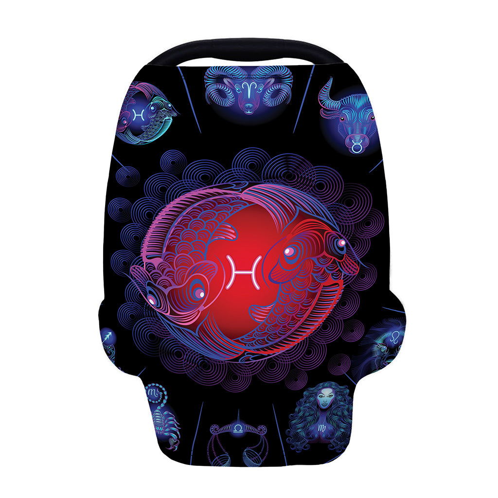 Pisces And Astrological Signs Print Baby Seat Cover
