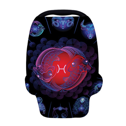 Pisces And Astrological Signs Print Baby Seat Cover