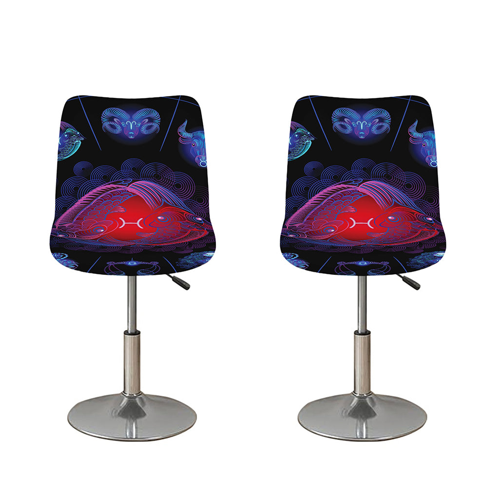 Pisces And Astrological Signs Print Bar Stool Covers