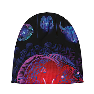 Pisces And Astrological Signs Print Beanie