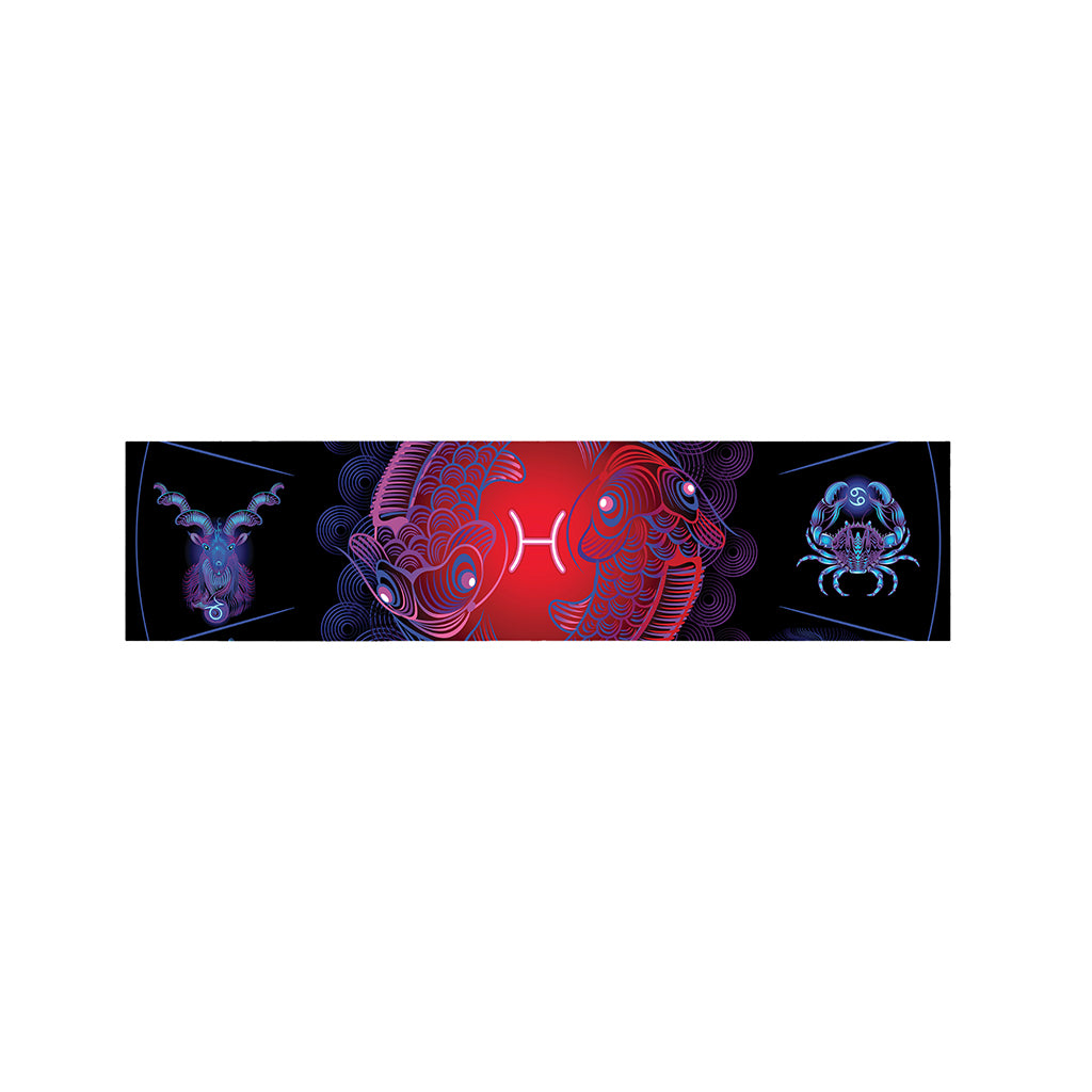 Pisces And Astrological Signs Print Bed Runner