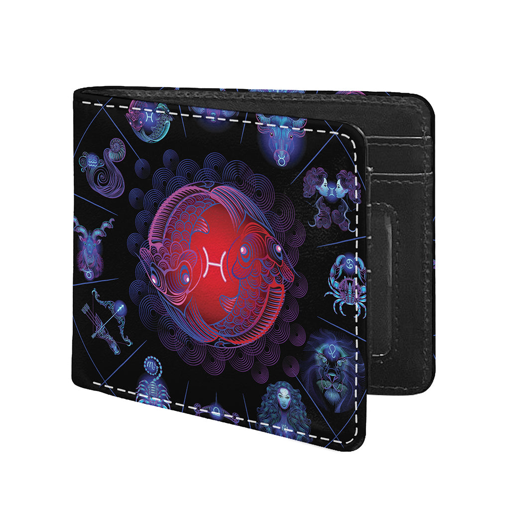 Pisces And Astrological Signs Print Bifold Wallet