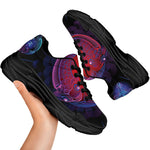 Pisces And Astrological Signs Print Black Chunky Shoes