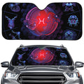Pisces And Astrological Signs Print Car Windshield Sun Shade