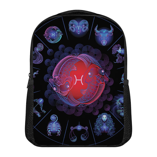 Pisces And Astrological Signs Print Casual Backpack
