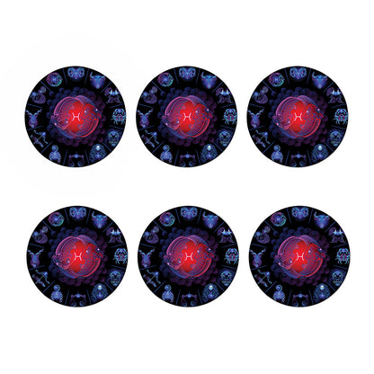 Pisces And Astrological Signs Print Coaster Set