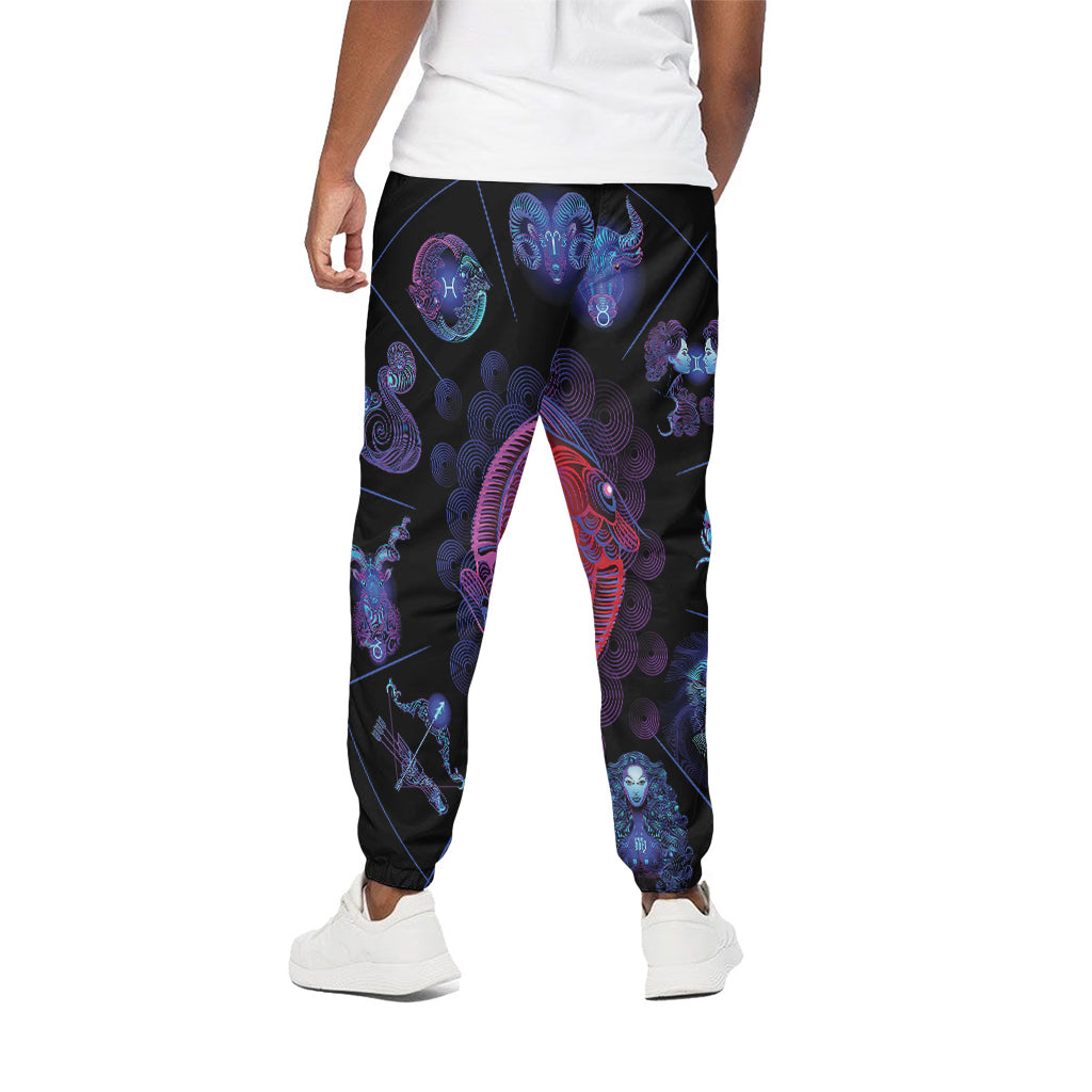 Pisces And Astrological Signs Print Cotton Pants