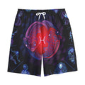 Pisces And Astrological Signs Print Cotton Shorts