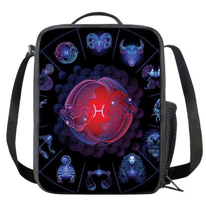 Pisces And Astrological Signs Print Crossbody Lunch Bag