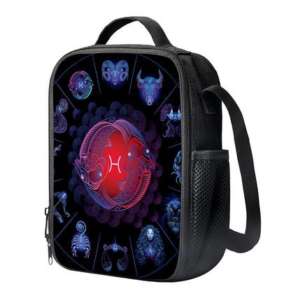 Pisces And Astrological Signs Print Crossbody Lunch Bag