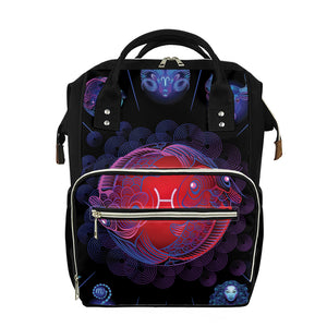 Pisces And Astrological Signs Print Diaper Bag