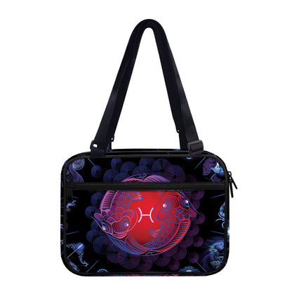 Pisces And Astrological Signs Print Double Strap Bible Bag
