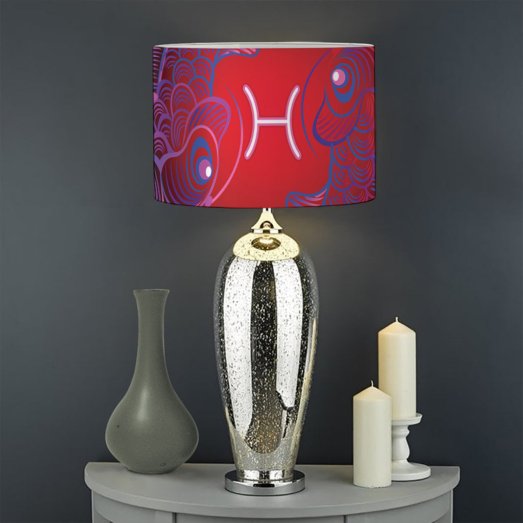 Pisces And Astrological Signs Print Drum Lamp Shade