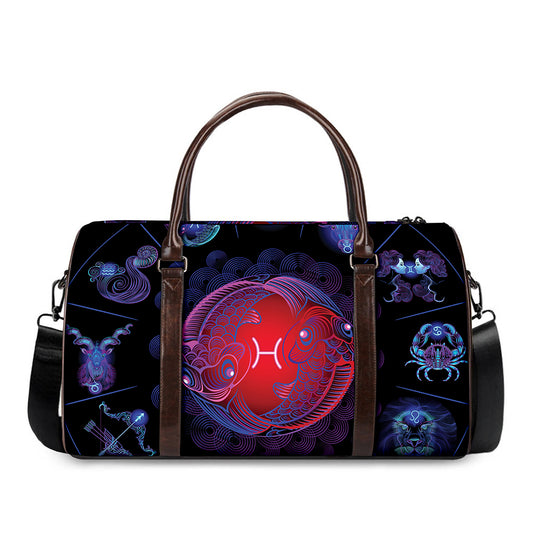 Pisces And Astrological Signs Print Duffle Bag