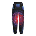 Pisces And Astrological Signs Print Fleece Lined Knit Pants