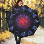 Pisces And Astrological Signs Print Foldable Umbrella