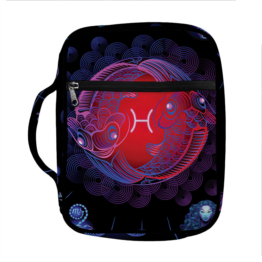 Pisces And Astrological Signs Print Front Pocket Bible Bag