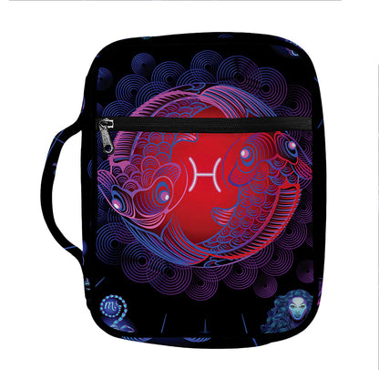 Pisces And Astrological Signs Print Front Pocket Bible Bag