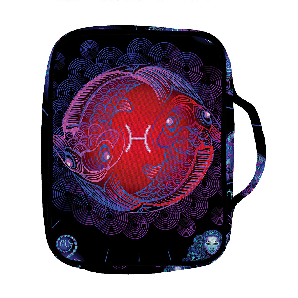 Pisces And Astrological Signs Print Front Pocket Bible Bag